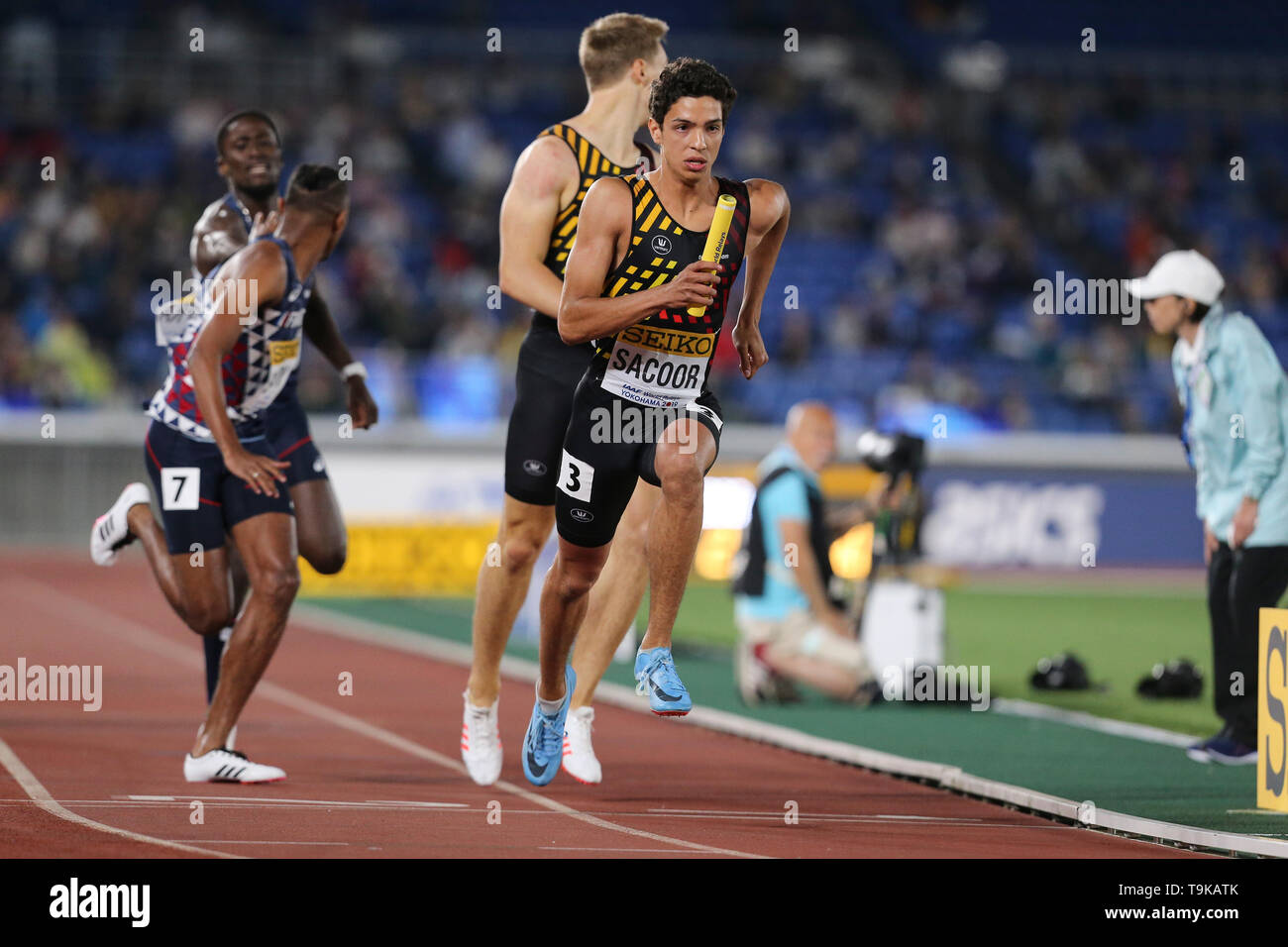 YOKOHAMA, Japon - 10 MAI : Jonathan Sacoor de Belgique durant le jour 1 de l'IAAF 2019 Championnats du monde au relais Nissan Stadium le samedi 11 mai 2019 à Yokohama, au Japon. (Photo de Roger Sedres pour l'IAAF) Banque D'Images