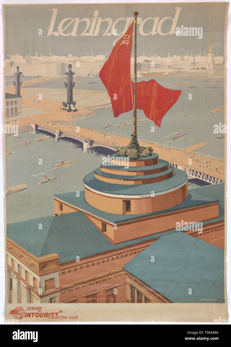 Leningrad - Intourist. Musée : Bibliothèque d'État de Russie, Moscou. Auteur : Boris Alexandrovitch Zelensky. Banque D'Images