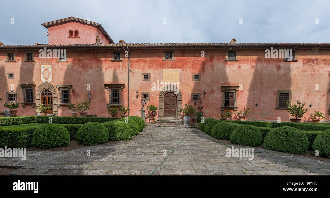 La Villa Vignamaggio, Greve in Chianti, Toscane, Italie, Banque D'Images