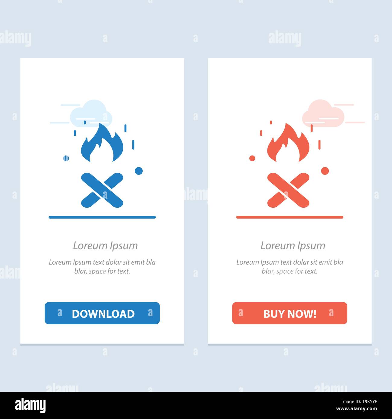 Fire, Fire Place, bleu et rouge Canada Téléchargez et achetez Widget web Modèle de carte Illustration de Vecteur