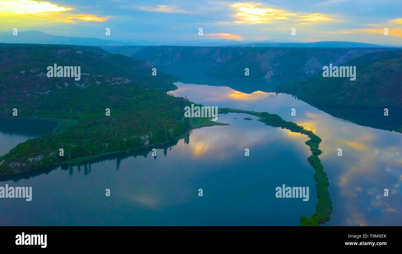 Beauté de la nature de l'île de Mljet, Croatie en vue d'ensemble de la Croatie, de l'Europe Banque D'Images