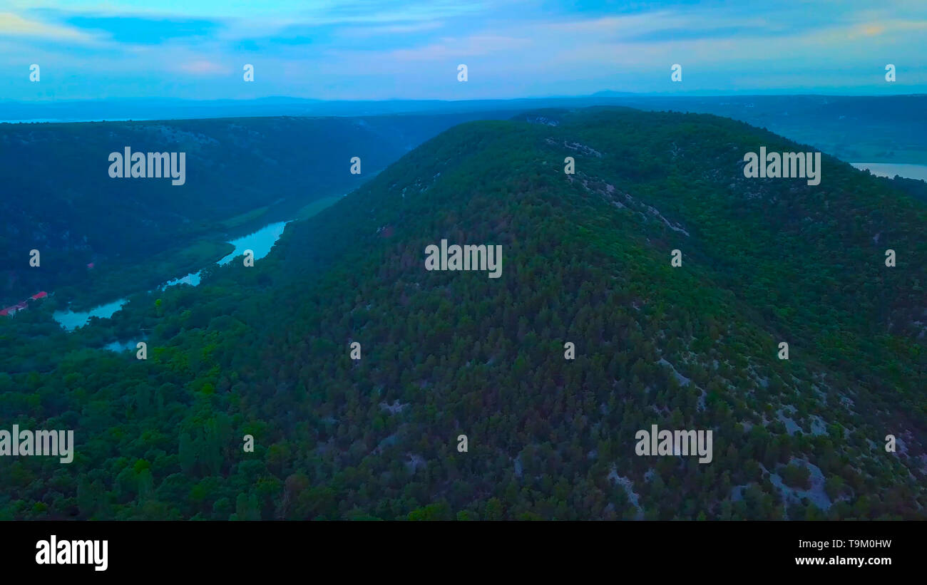 Vue d'ensemble de la Croatie, de l'Europe ; la belle nature de l'île de Mljet en Croatie Banque D'Images