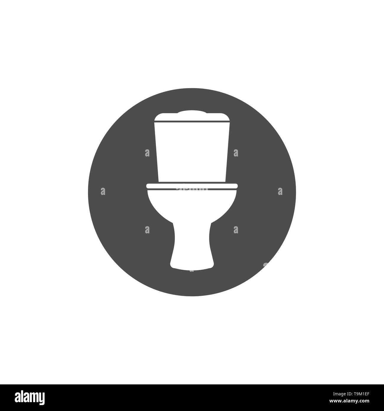 Wc, WC, toilettes icône. Illustration vectorielle, modèle plat. Illustration de Vecteur