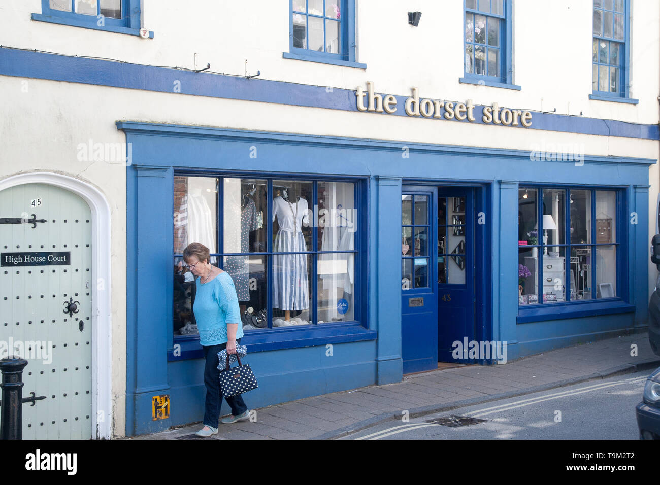 Le centre-ville de Shaftesbury High Street Banque D'Images