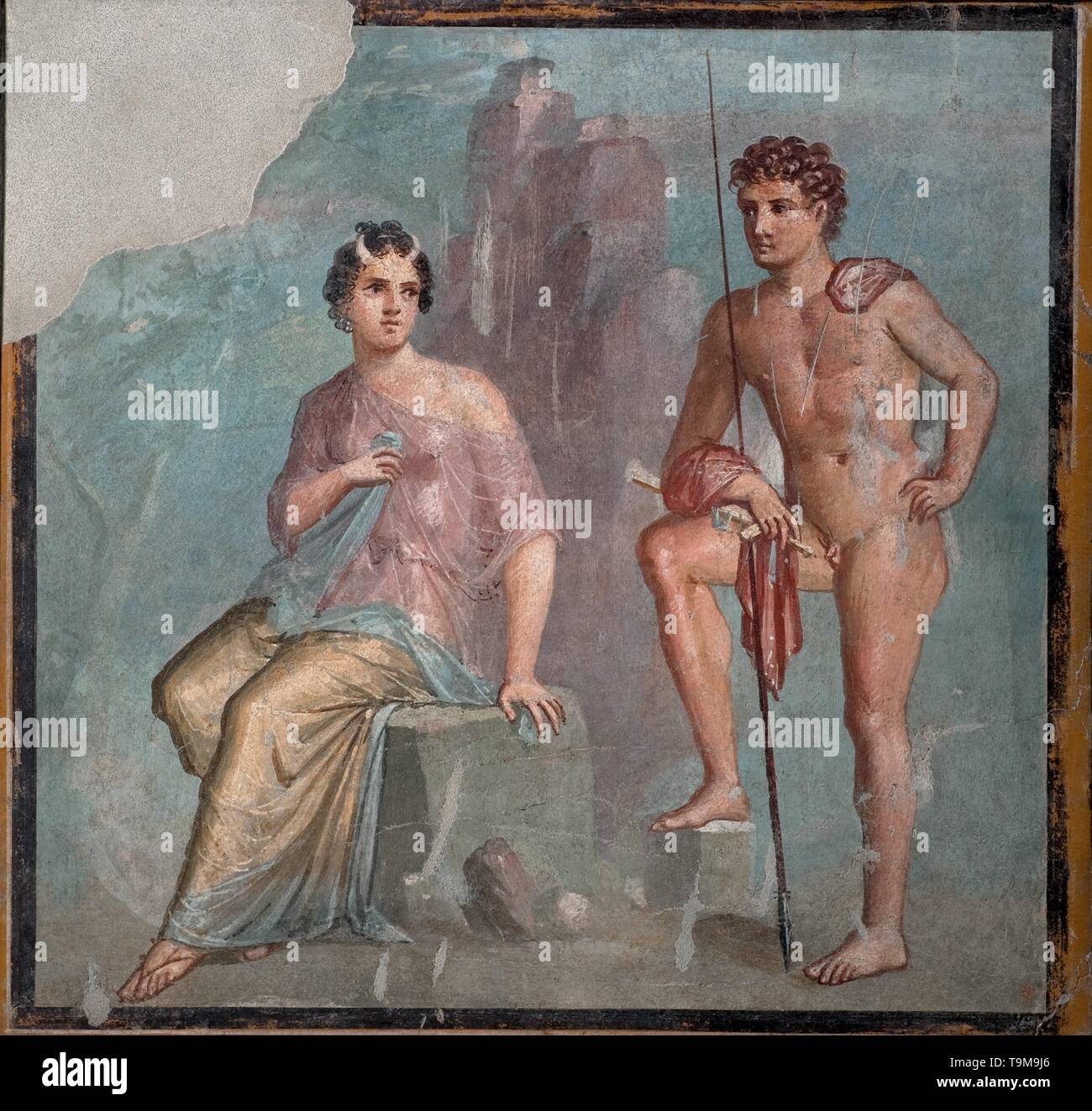 Io et Argus. Musée : Museo Archeologico Nazionale di Napoli. Roman-Pompeian Auteur : peinture murale. Banque D'Images