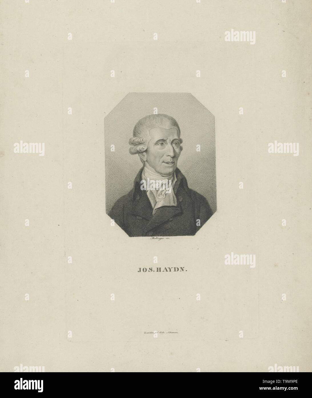 Portrait du compositeur Joseph Haydn (1732-1809). Musée : collection privée. Auteur : Friedrich Wilhelm BOLLINGER. Banque D'Images