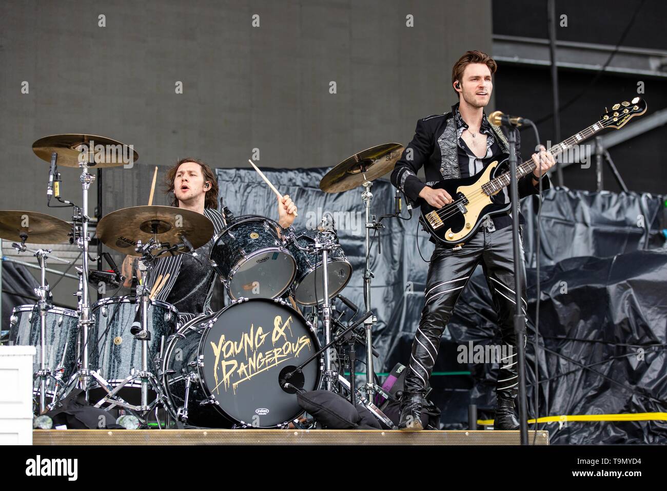 19 mai 2019 - Columbus, Ohio, États-Unis - GETHIN DAVIES et JED ELLIOTT du framework Struts durant la Sonic Temple Festival de musique au stade de MAPFRE à Columbus, Ohio (crédit Image : © Daniel DeSlover/Zuma sur le fil) Banque D'Images