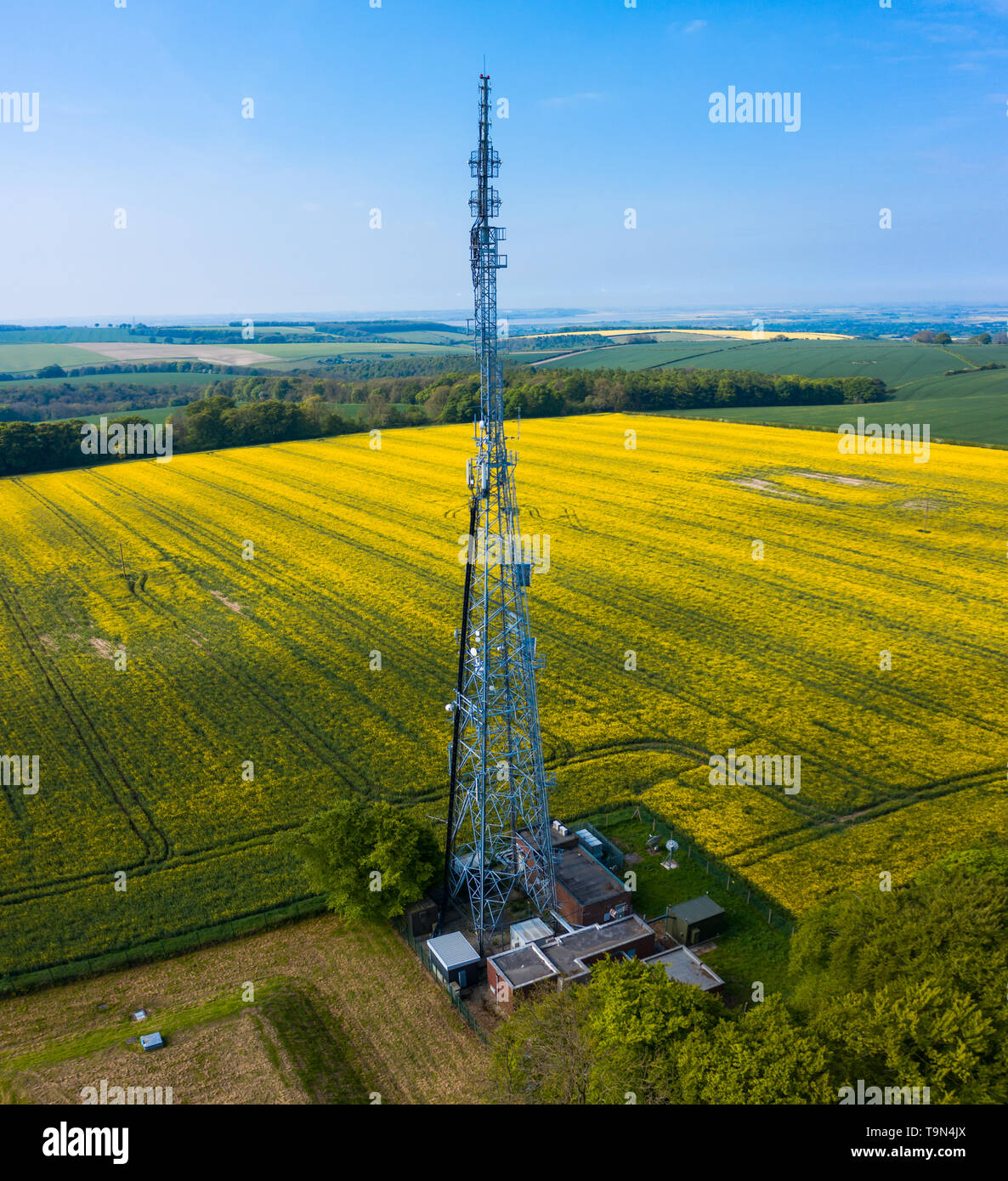 Broyeur coloïdal vertical de l'antenne haute de mât Radio Hunsley Banque D'Images