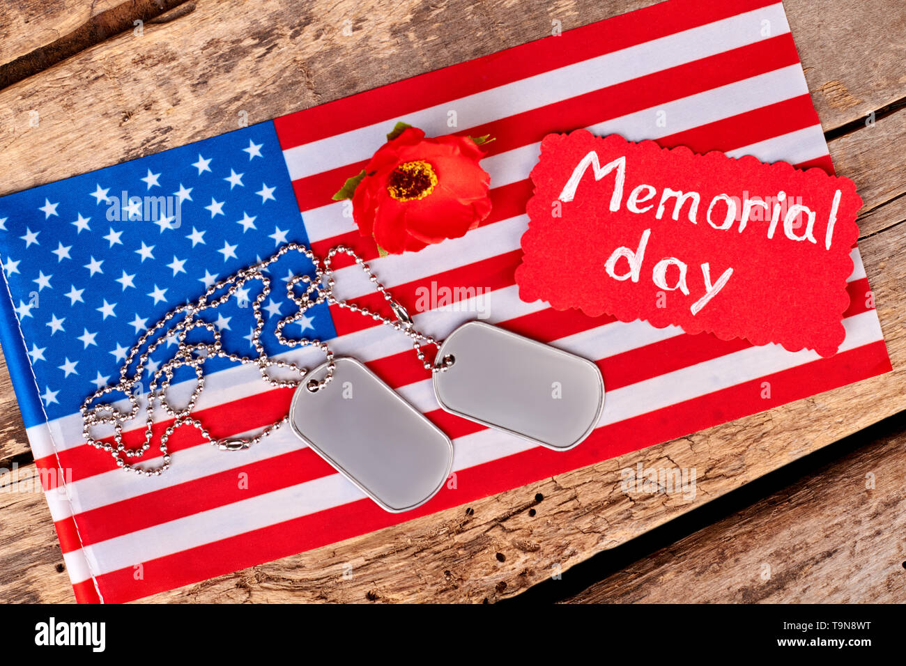 Memorial Day us flag sur accessoires. Banque D'Images