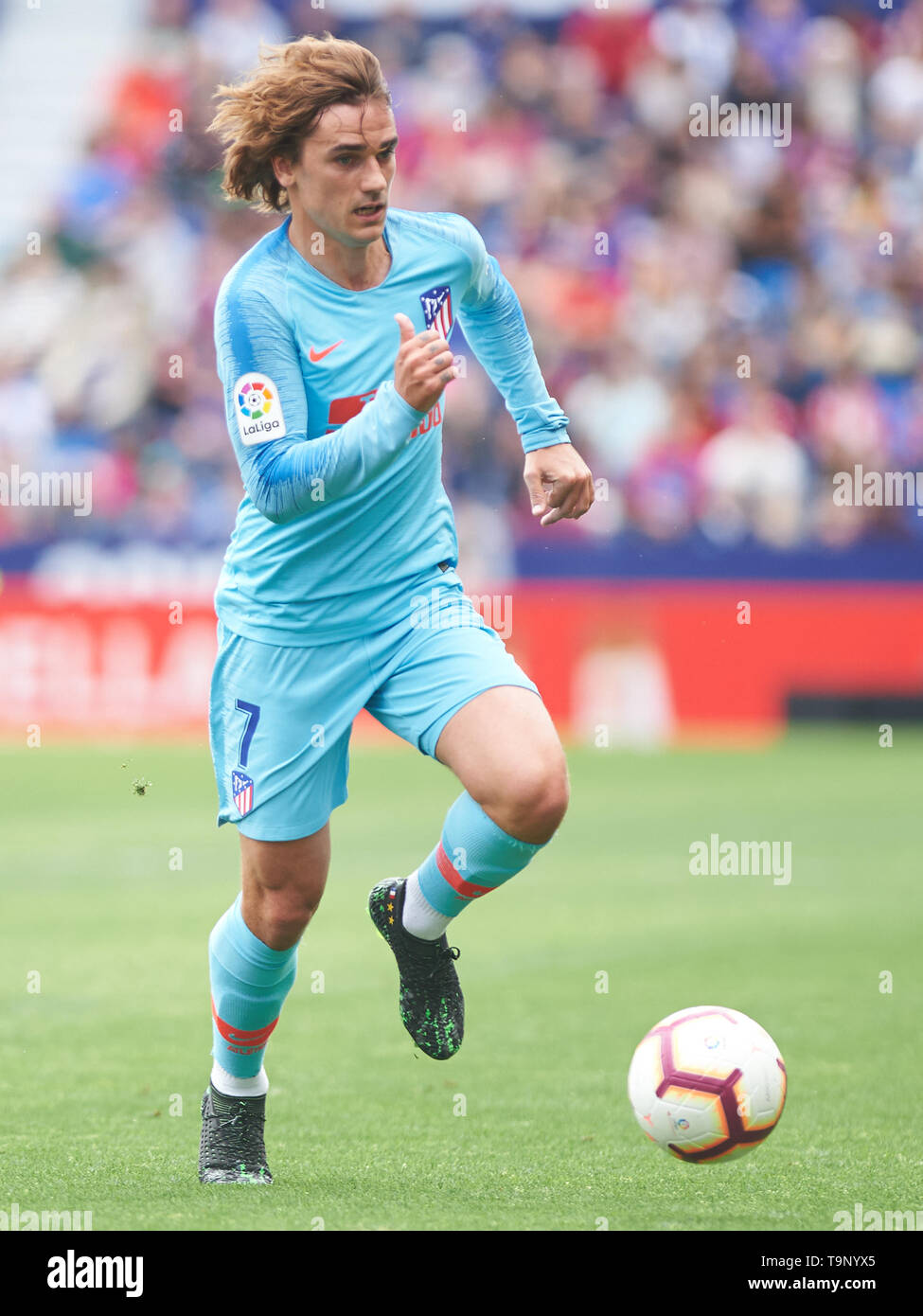 Valence, 18-05-2019. 2018 LaLiga/ 2019, date 38. Levante-Atletico. Antoine Griezmann de l'Atletico de Madrid pendant le jeu Levante-Atletico. Banque D'Images