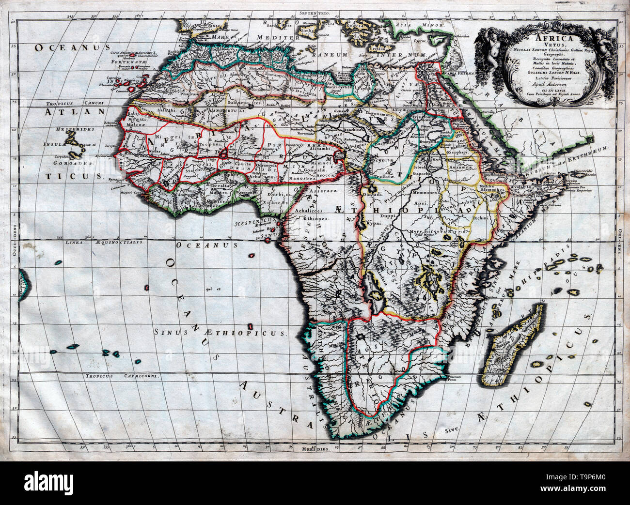 Africa Vetus - Atlas Sanson, vers 1700 Banque D'Images
