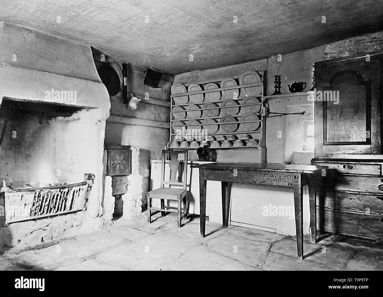 En cuisine accueil Robert Burns Banque D'Images