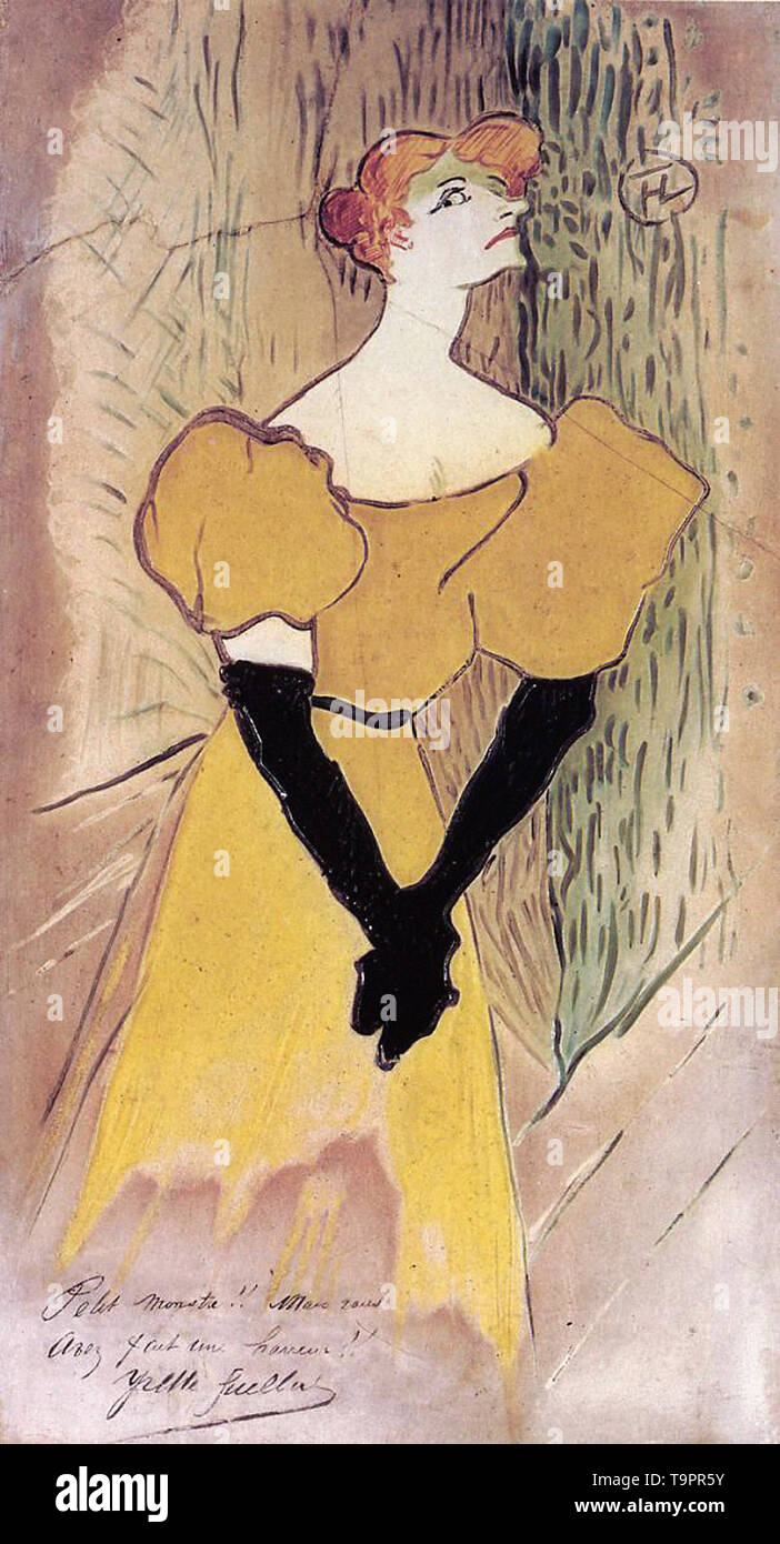 Henri de Toulouse-Lautrec - Yvette Guilbert 1895 Banque D'Images