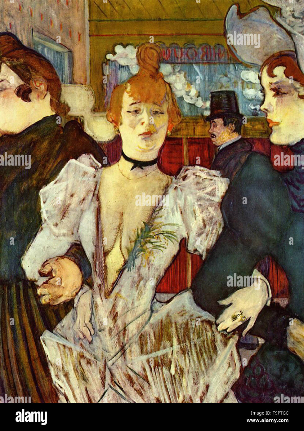 Henri de Toulouse-Lautrec - l goulue arrivant moulin rouge avec deux femmes 1892 Banque D'Images
