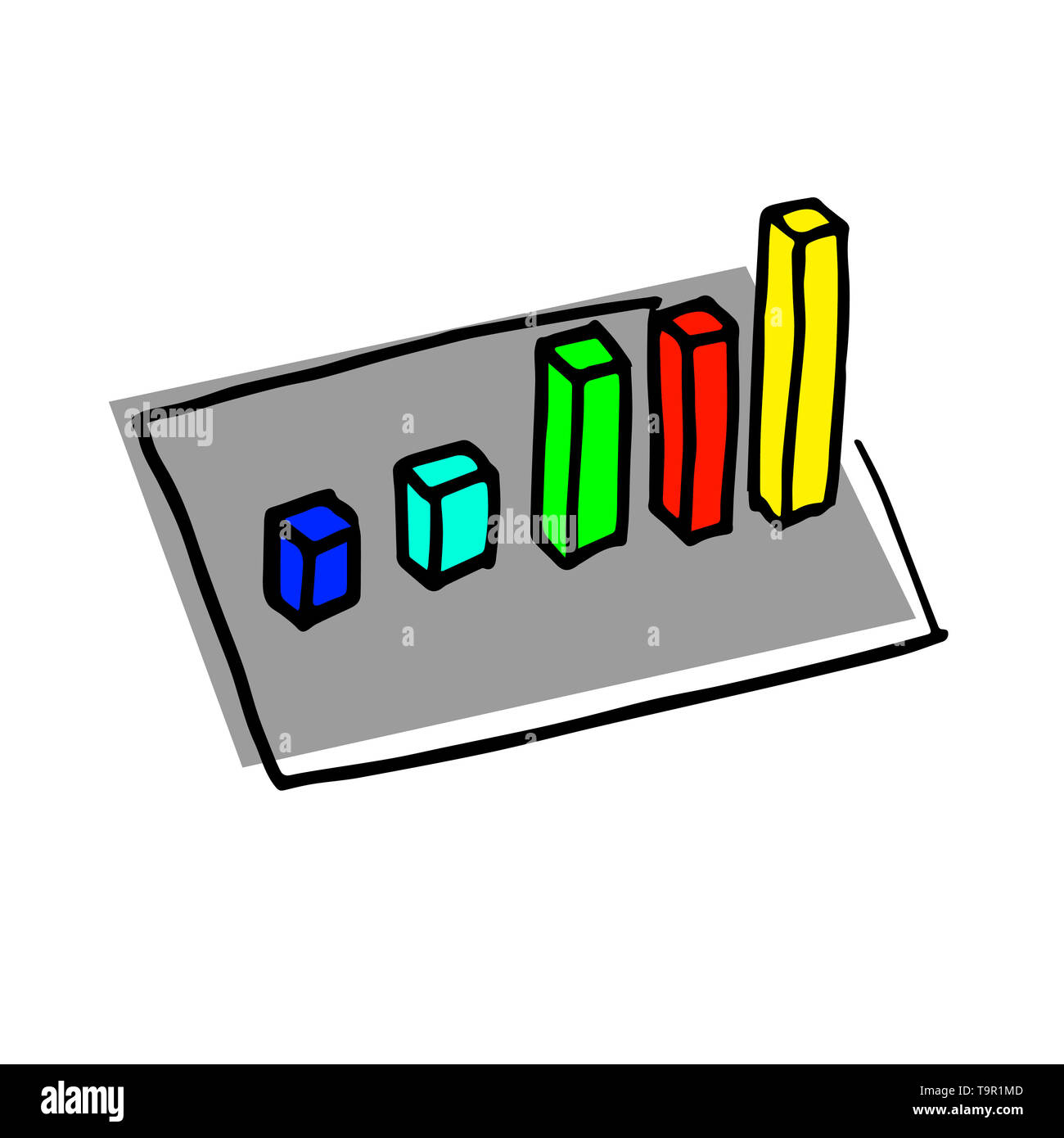 La main créative infographique isométrique élément isolé sur blanc. Banque D'Images