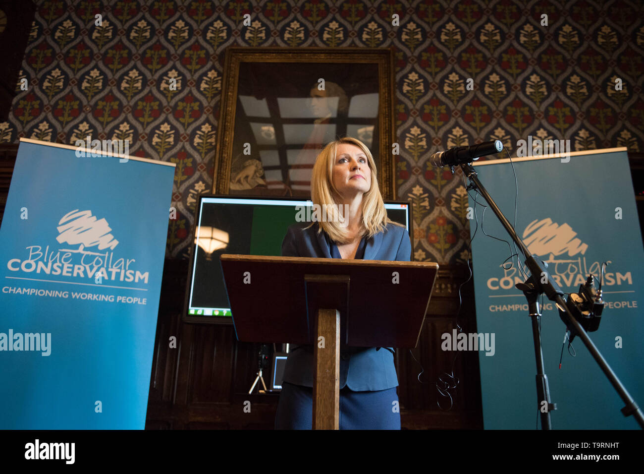 Ancien ministre du cabinet, Esther McVey, lance le conservatisme de col bleu à la Maison du Parlement à Londres aujourd'hui. Banque D'Images