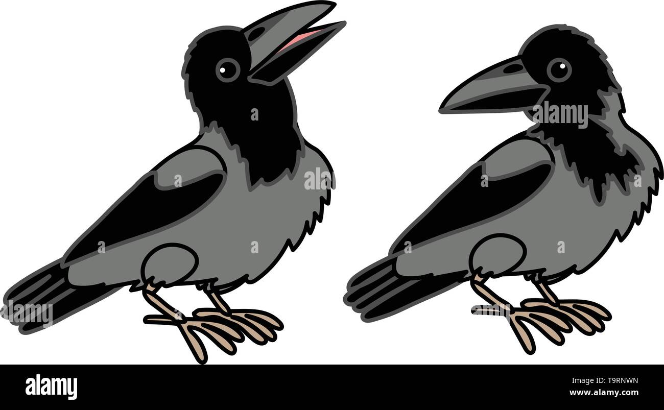 Scandi vector cartoon animal oiseaux couronne clip art Illustration de Vecteur