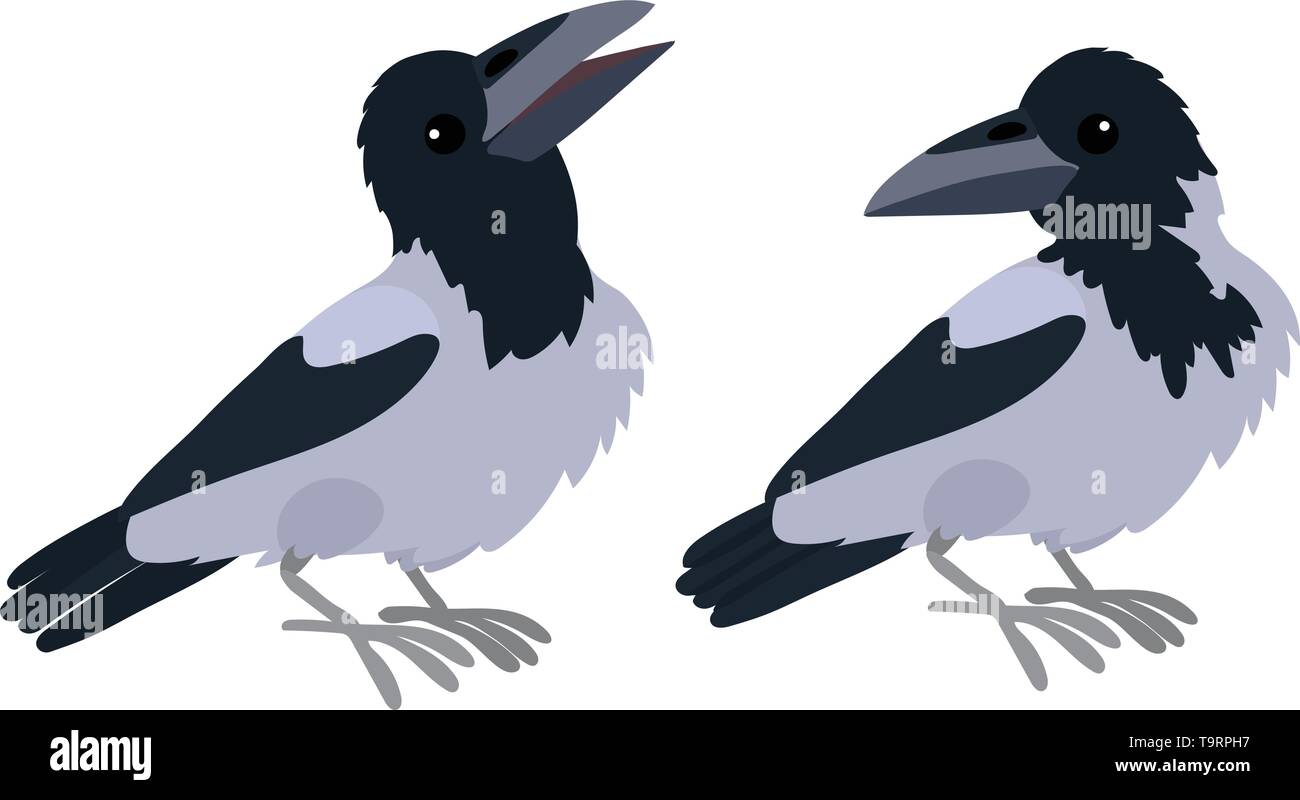 Télévision vector cartoon animal oiseaux couronne clip art Illustration de Vecteur