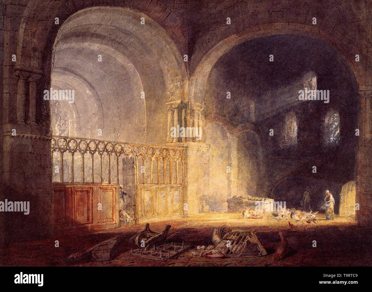 Joseph Mallord William Turner - transept ewenny glamorganshire prieuré 18 Banque D'Images