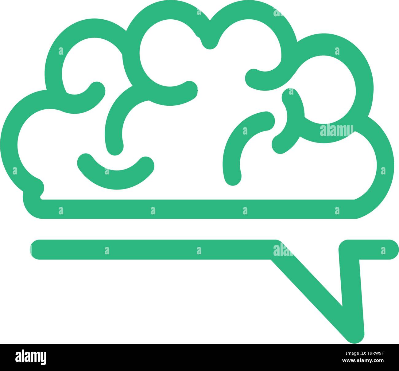 Parler du cerveau idée modèle logo icône illustration vecteur élément isolé Illustration de Vecteur