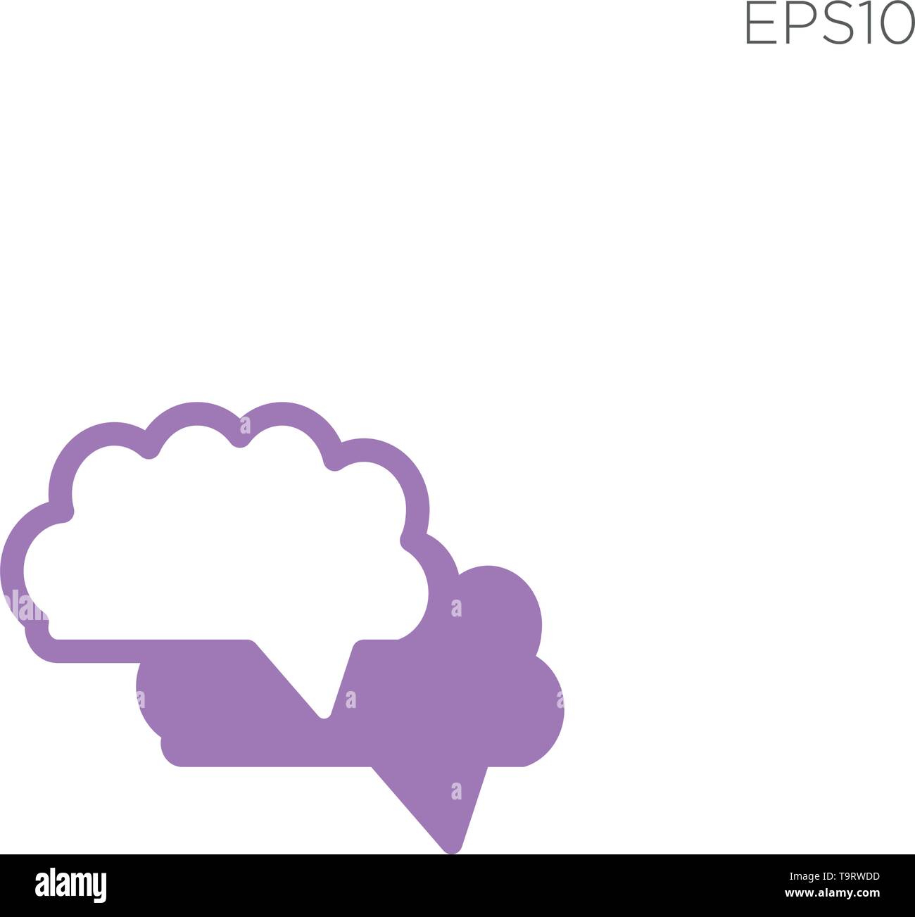 Parler du cerveau idée modèle logo icône illustration vecteur élément isolé Illustration de Vecteur