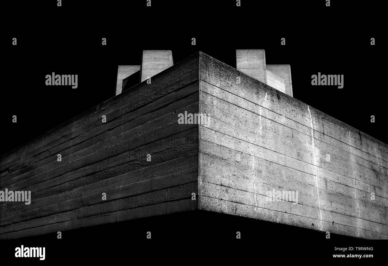 London South Bank Centre. Mai 2019 L'architecture brutaliste au South Bank Centre des arts, la maison du Théâtre National et à la Hayward Gallery. Southbank C Banque D'Images