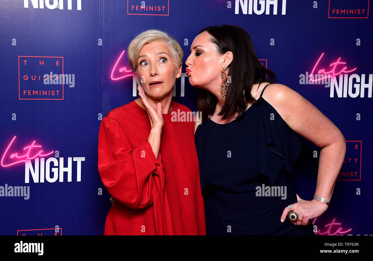 Emma Thompson et Deborah Frances-White participant à l'événement de fin de nuit en association avec le coupable à Picturehouse féministes, Central London. Banque D'Images