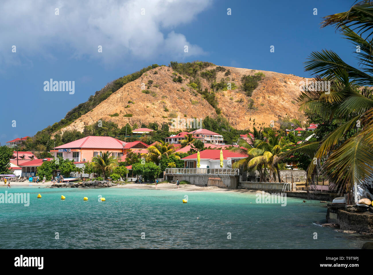 Strand Anse du Fond Cure, Insel Terre-de-Haut, Les Saintes, Guadeloupe, Caraïbes, Frankreich | Anse du Fond plage Cure, Terre-de-Haut, Les Saintes, G Banque D'Images