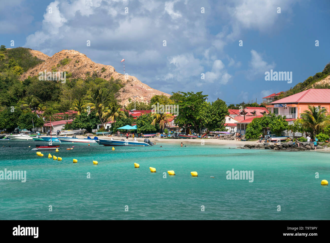 Strand Anse du Fond Cure, Insel Terre-de-Haut, Les Saintes, Guadeloupe, Caraïbes, Frankreich | Anse du Fond plage Cure, Terre-de-Haut, Les Saintes, G Banque D'Images
