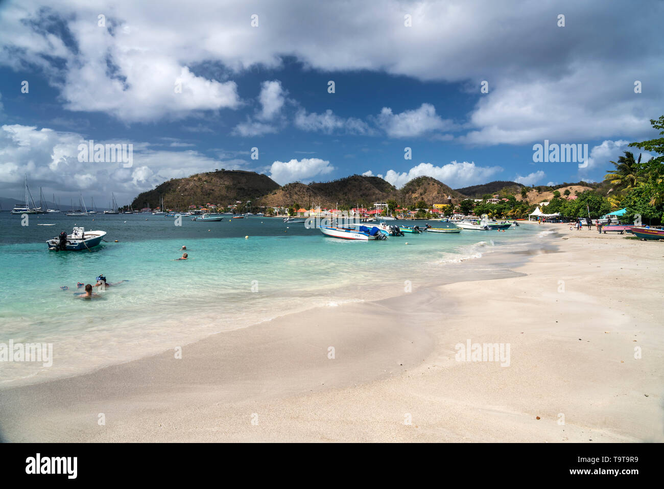 Strand Anse du Fond Cure, Insel Terre-de-Haut, Les Saintes, Guadeloupe, Caraïbes, Frankreich | Anse du Fond plage Cure, Terre-de-Haut, Les Saintes, G Banque D'Images