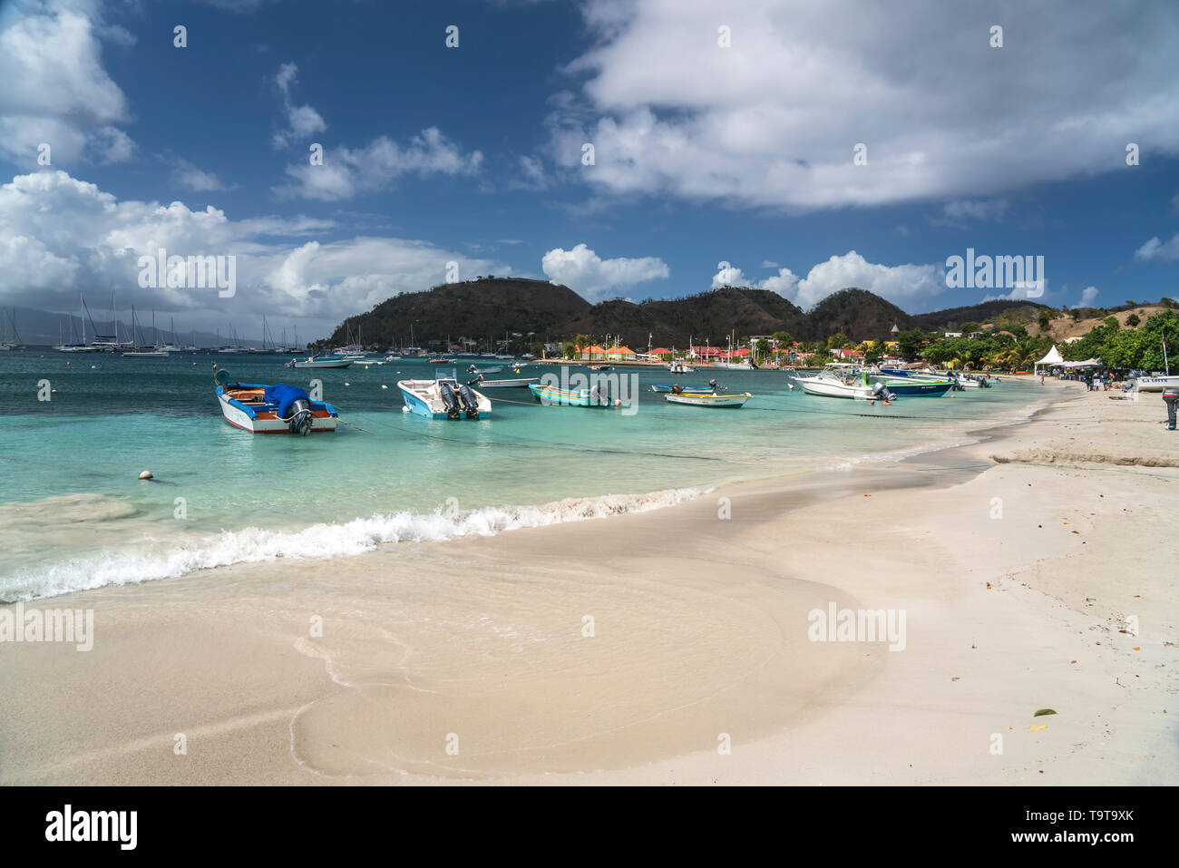 Strand Anse du Fond Cure, Insel Terre-de-Haut, Les Saintes, Guadeloupe, Caraïbes, Frankreich | Anse du Fond plage Cure, Terre-de-Haut, Les Saintes, G Banque D'Images