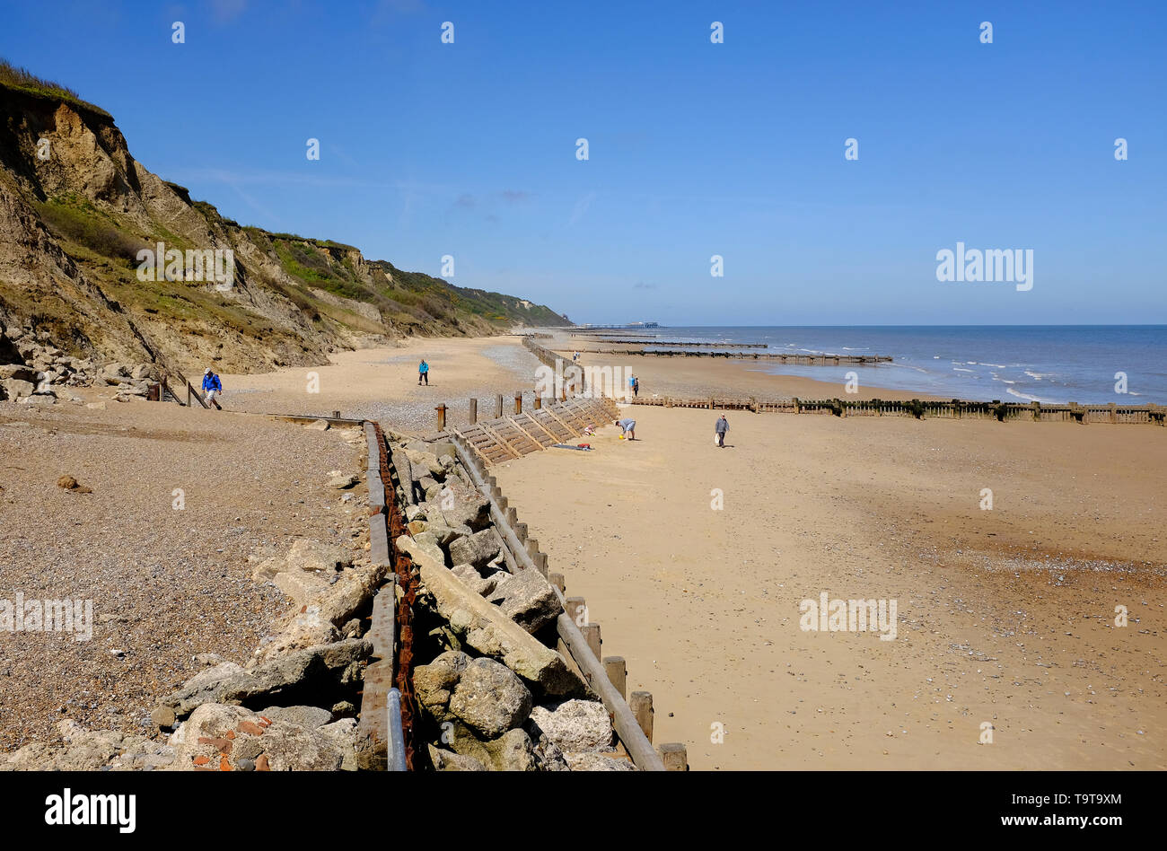 Overstrand beach, North Norfolk, Angleterre Banque D'Images