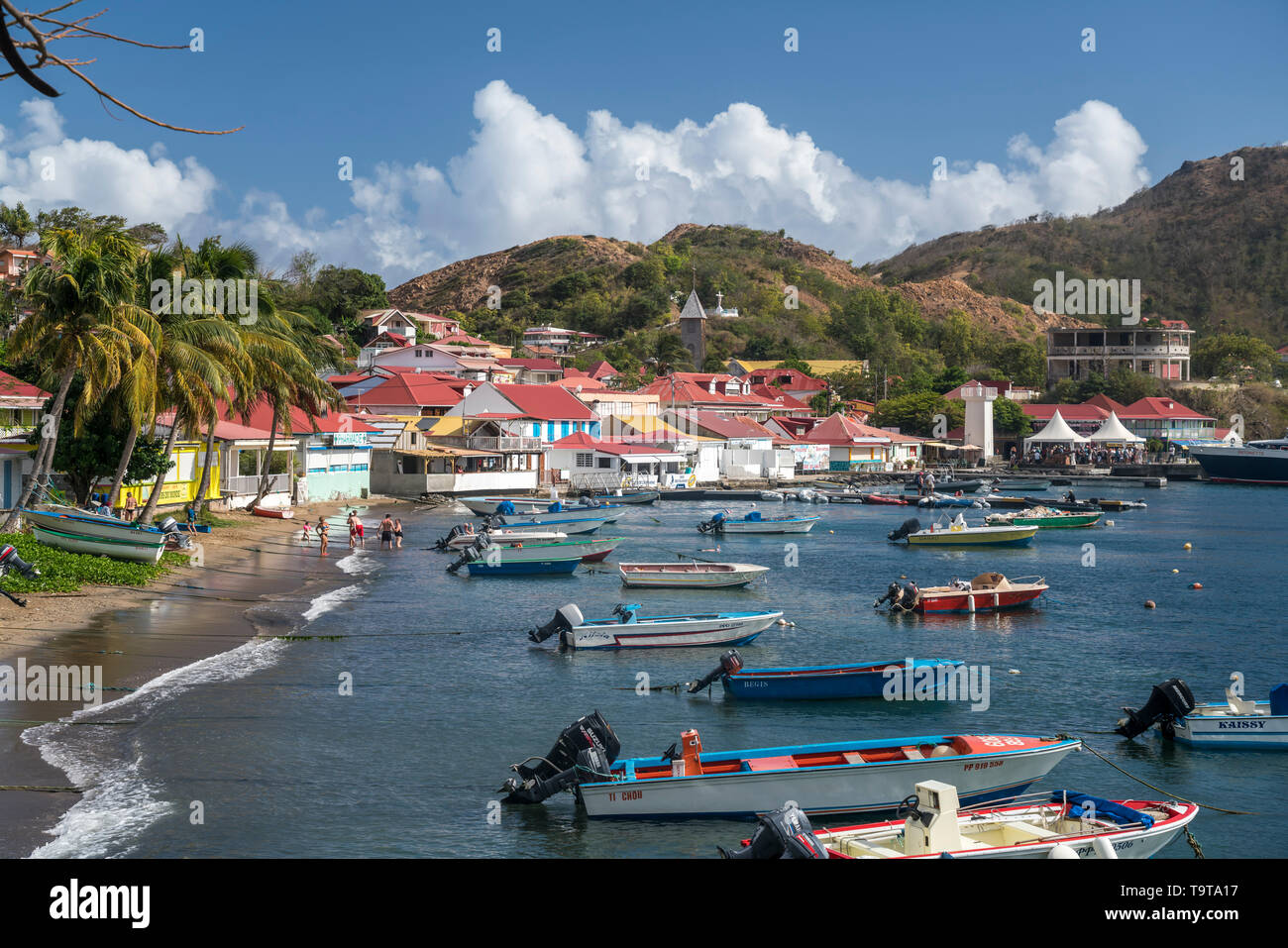 Strand Anse Mire, Insel Terre-de-Haut, Les Saintes, Guadeloupe, Caraïbes, Frankreich | Anse Mire plage, Terre-de-Haut, Les Saintes, Guadeloupe, Franc Banque D'Images