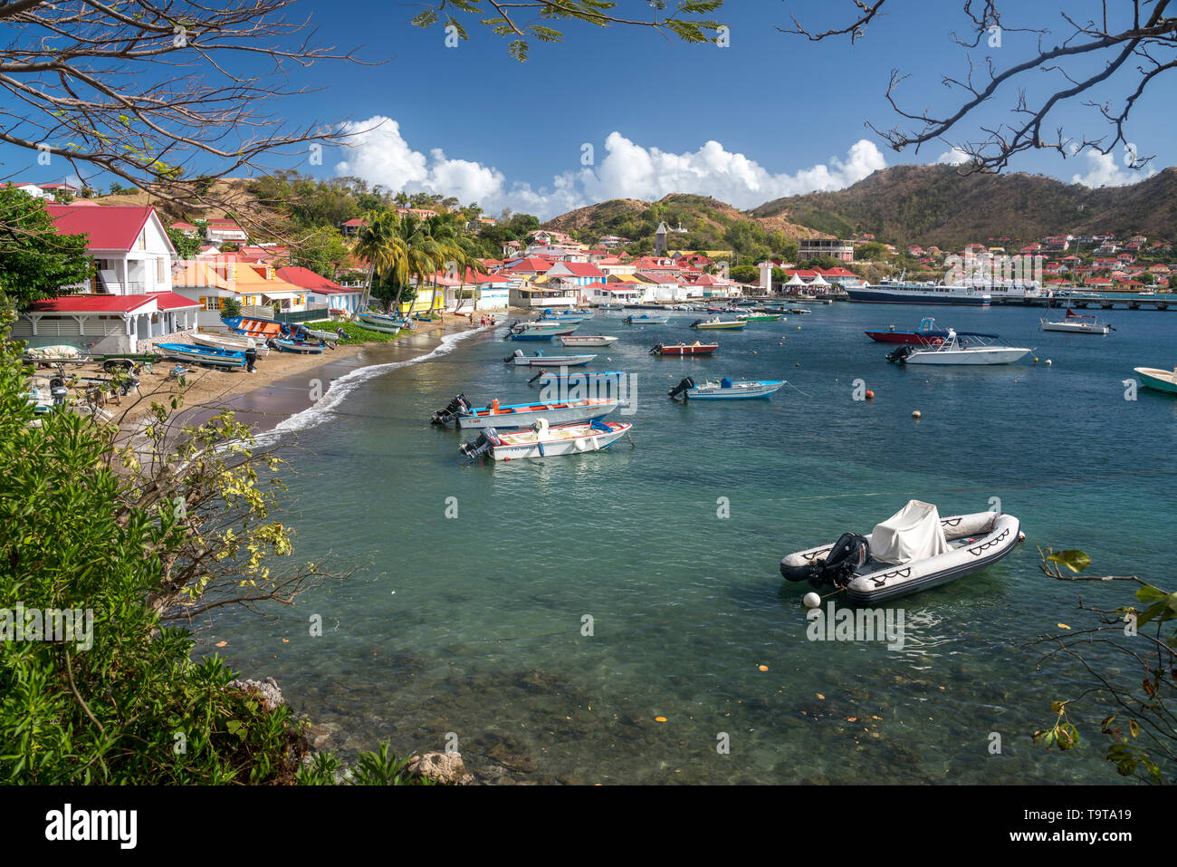 Strand Anse Mire, Insel Terre-de-Haut, Les Saintes, Guadeloupe, Caraïbes, Frankreich | Anse Mire plage, Terre-de-Haut, Les Saintes, Guadeloupe, Franc Banque D'Images