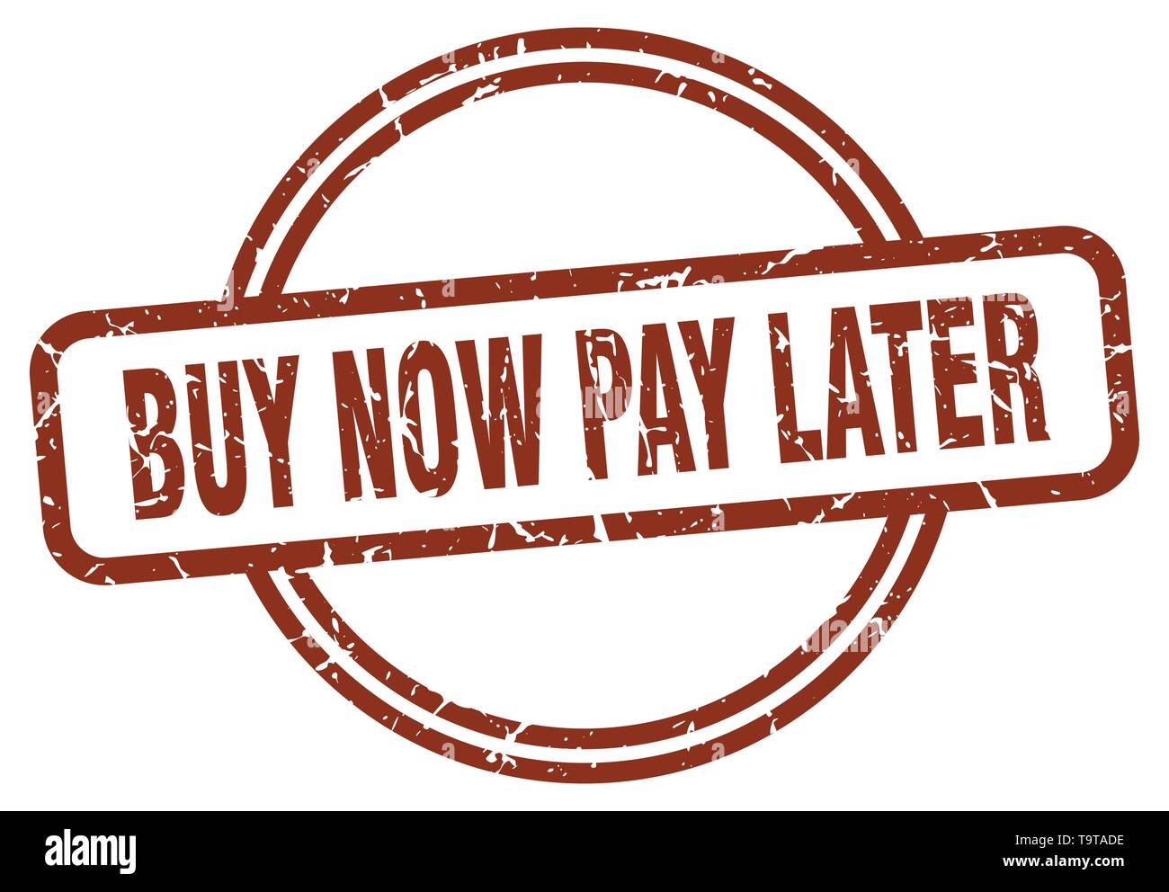 Achetez maintenant, payez plus tard stamp isolated on white Illustration de Vecteur