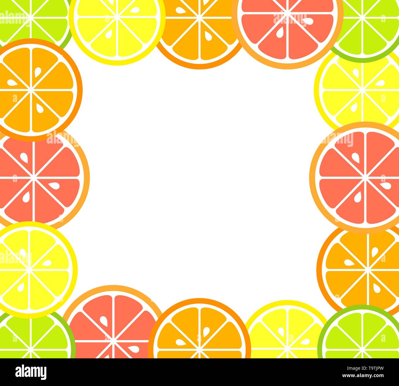 Cadre d'agrumes. Vector illustration Illustration de Vecteur