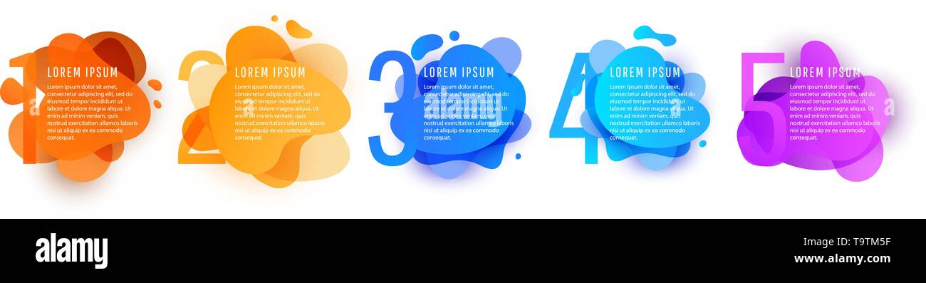 Concept créatif d'éléments graphique gradient, diagrammes Illustration de Vecteur