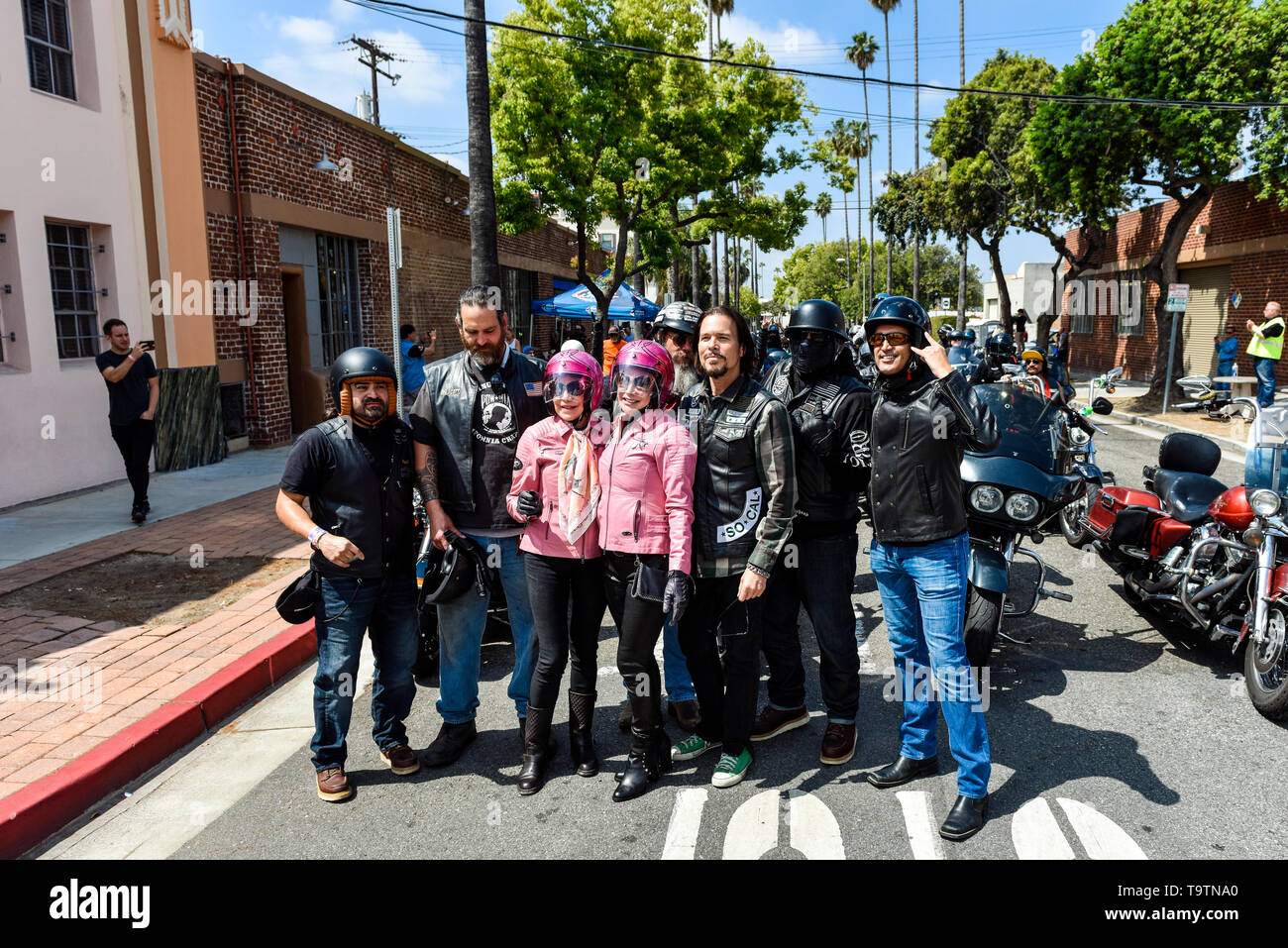 5 mai 2019, Laval, Québec, Wendy Dio et ses amis à la 5ème randonnée annuelle pour Ronnie charity tour de moto & concert Banque D'Images