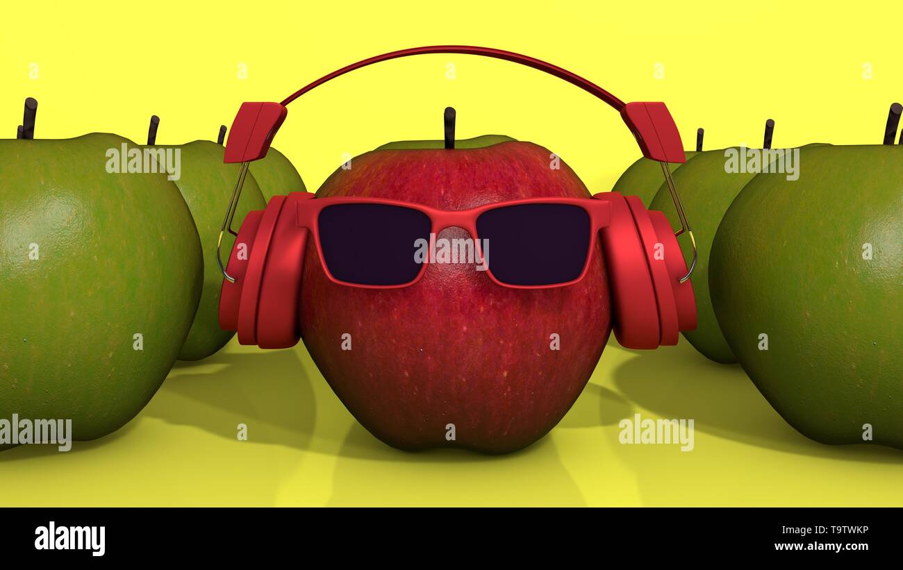 3D illustration de la fantaisie d'Apple. Banque D'Images