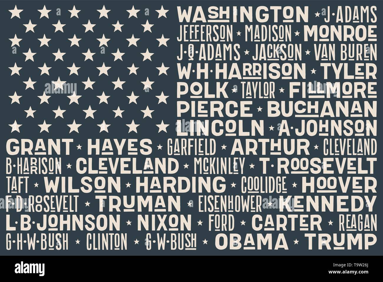 Drapeau USA. Poster de drapeau des États-Unis d'Amérique Illustration de Vecteur