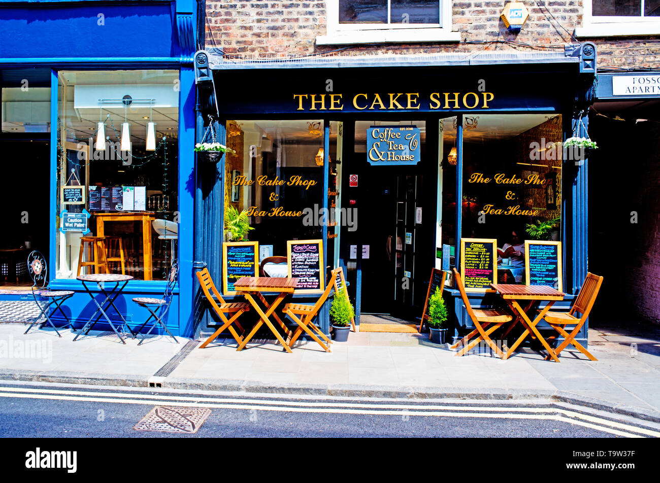 Le Cake Shop, Fossgate, York, Angleterre Banque D'Images