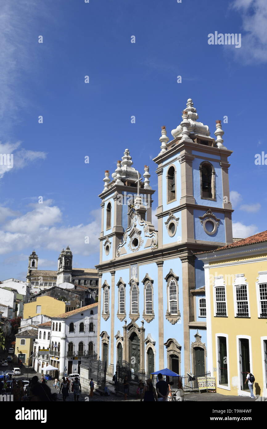 Pelourinho, un quartier historique situé à Salvador de Bahia, Brésil. Banque D'Images