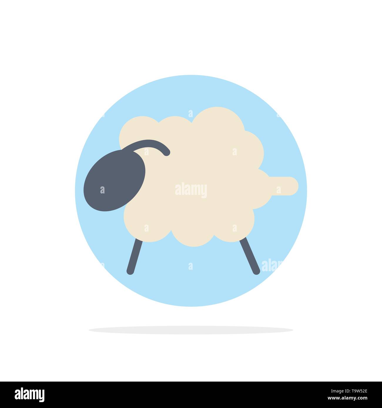 L'agneau, de mouton, de la laine, Pâques Abstract Circle Background Télévision Icône Couleur Illustration de Vecteur