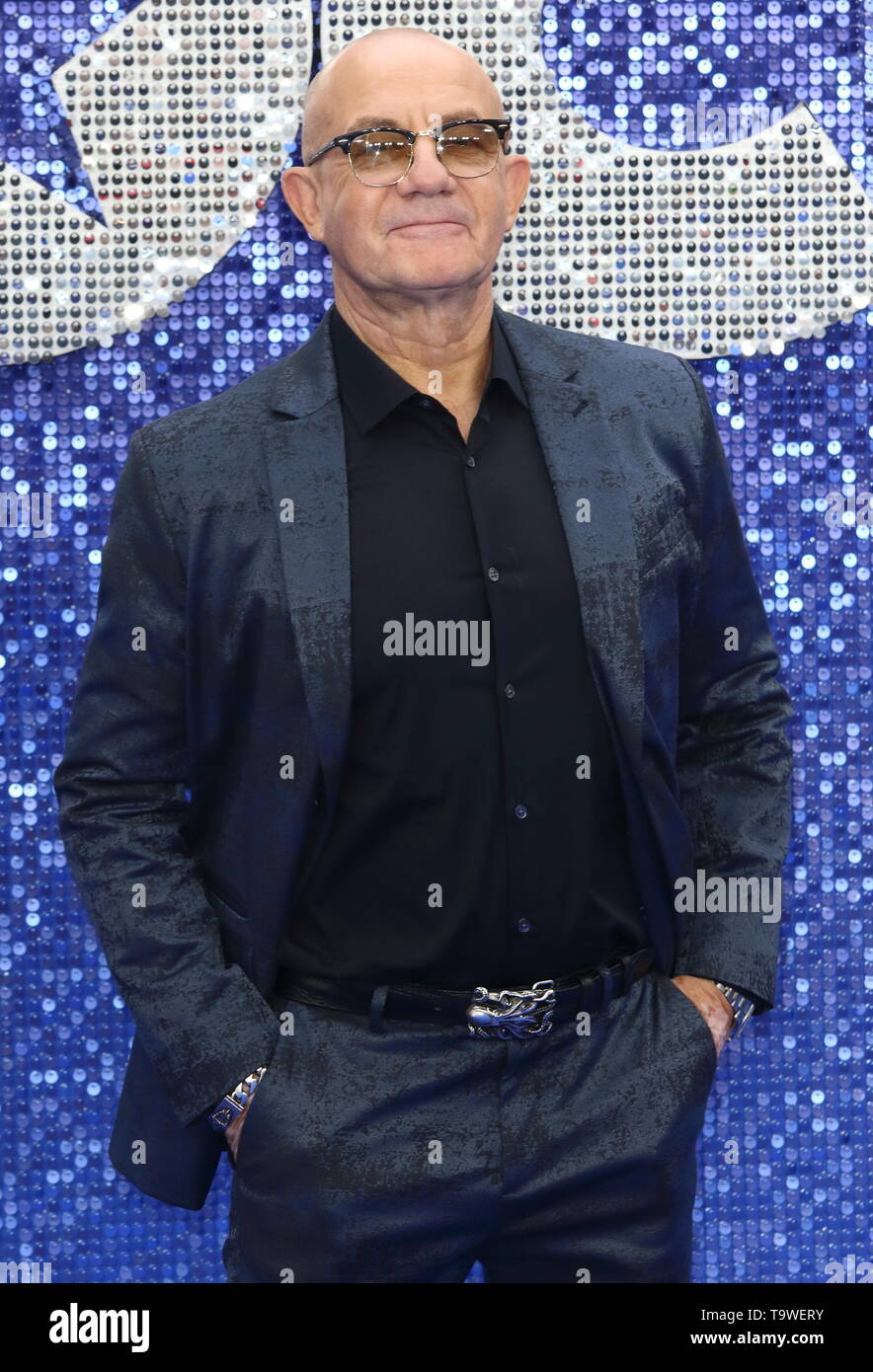 Bernie Taupin assiste à la première UK de Rocketman à l'odéon Luxe, Leicester Square Banque D'Images