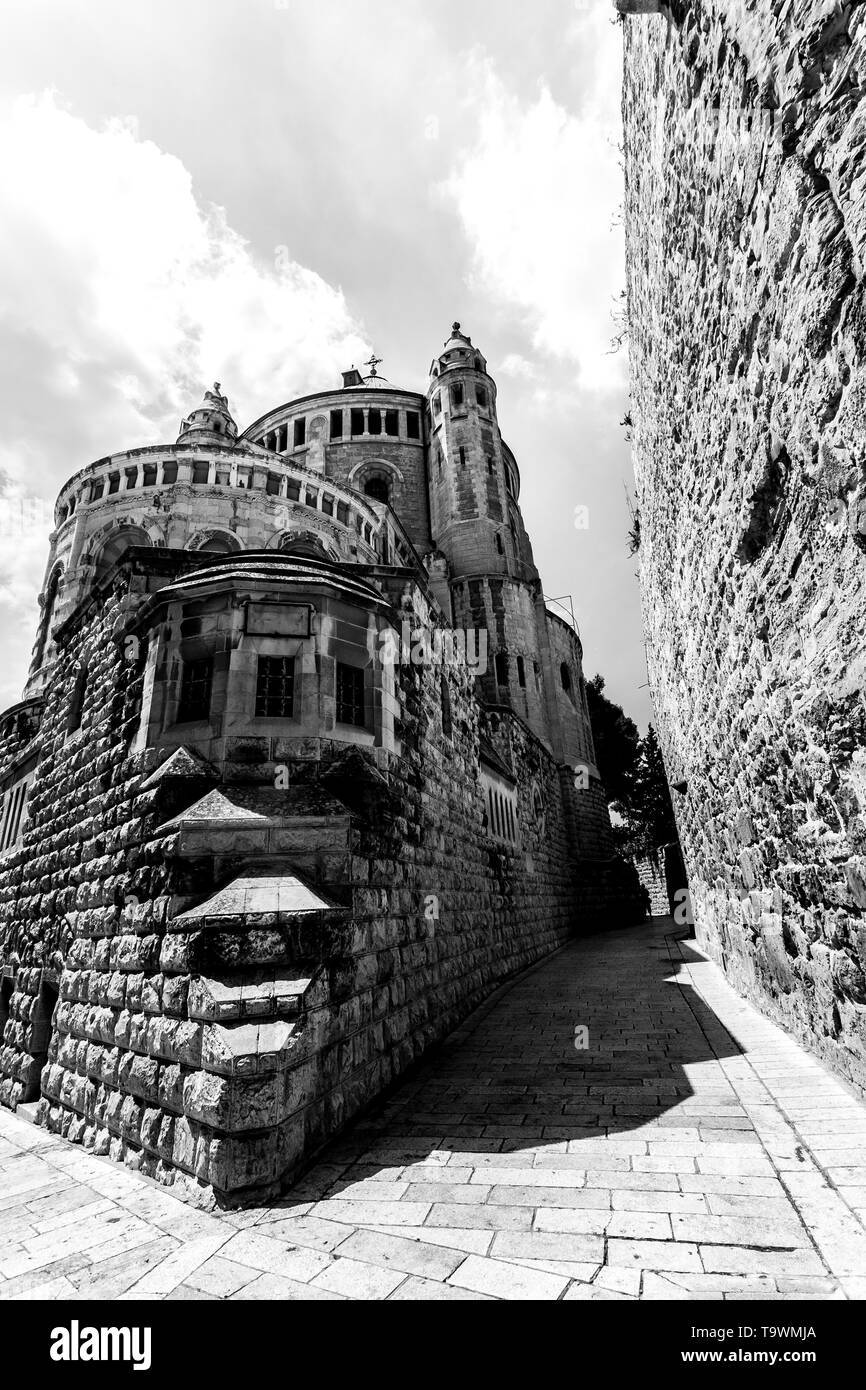 Église de l'Abbaye de la Dormition. Vieille ville. Jérusalem. Israël Banque D'Images