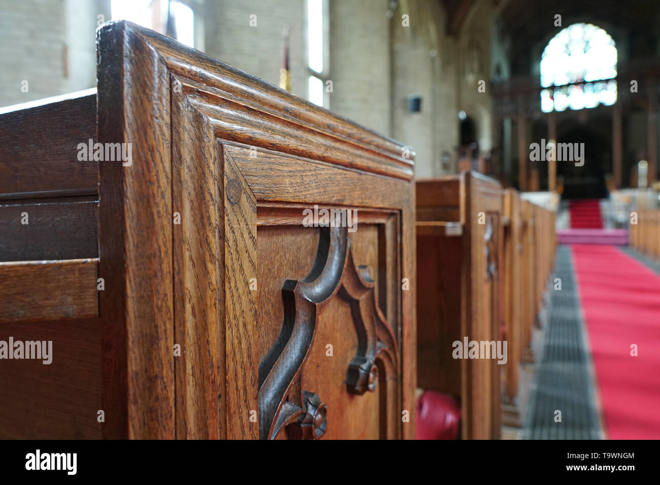 Close up of place nette dans une église paroissiale au Royaume-Uni Banque D'Images