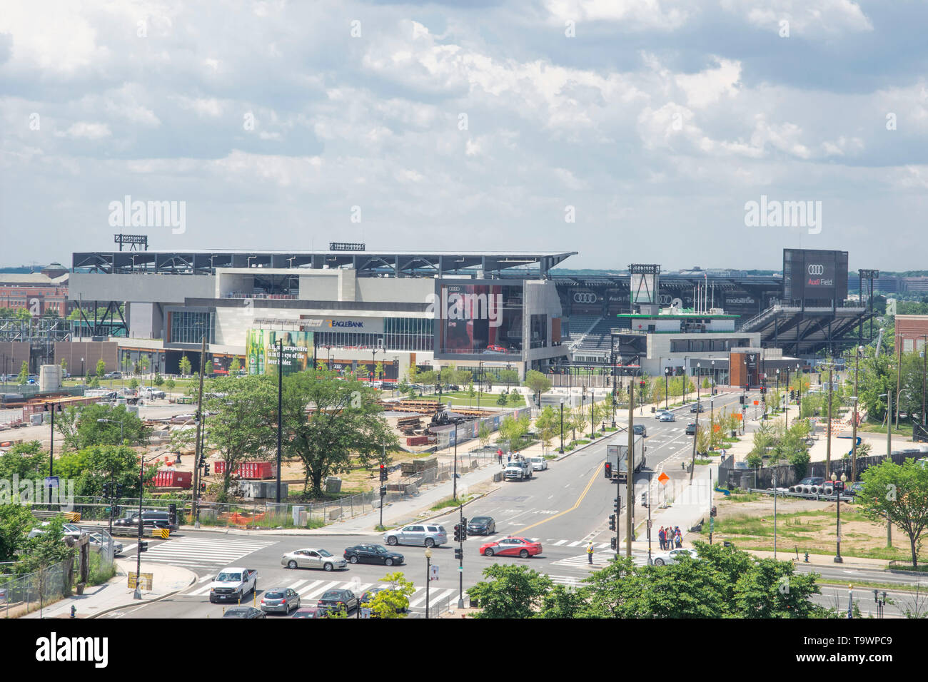 Voir l'Audi de Field, domicile de l'équipe de soccer des DC, au point des buses à Washington, DC. Banque D'Images