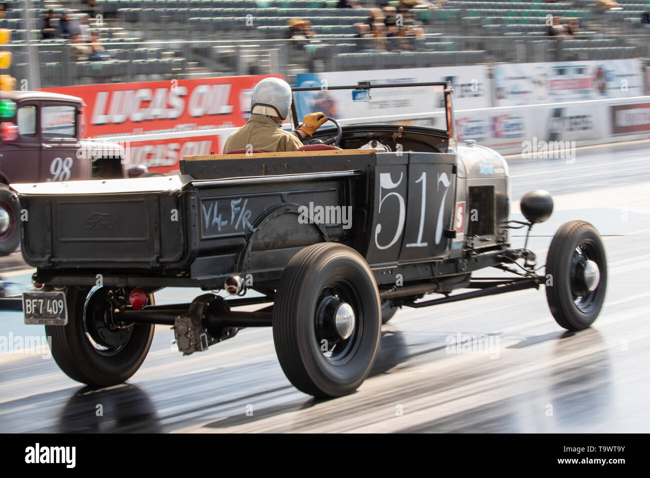 VHRA Ressortissants Vintage réunion de courses, Santa Pod Raceway, Avril 2019 Banque D'Images