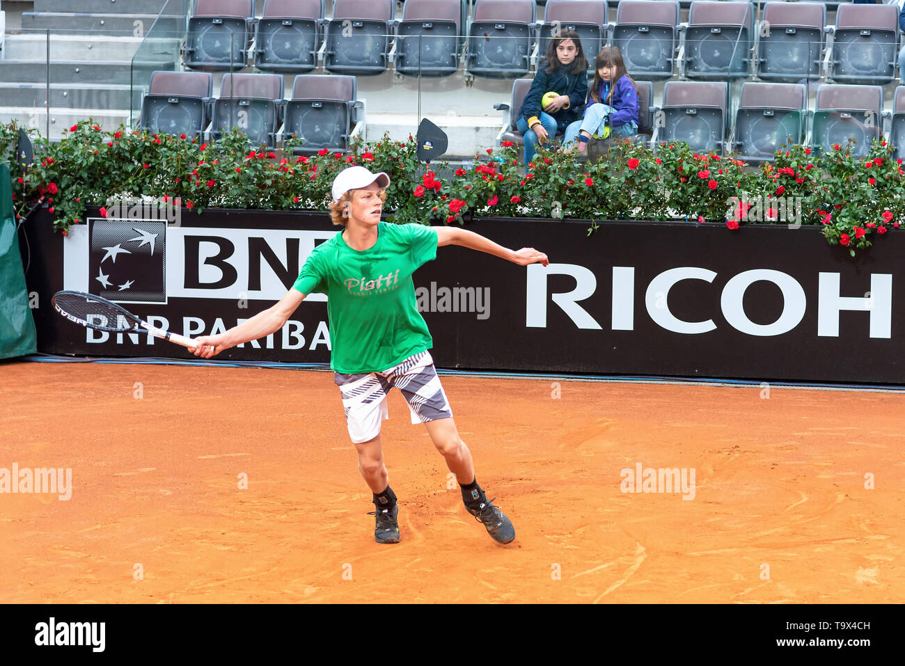 Jannik pécheur - Foro Italico - Master 1000 - 2019 Rome - Italie Banque D'Images