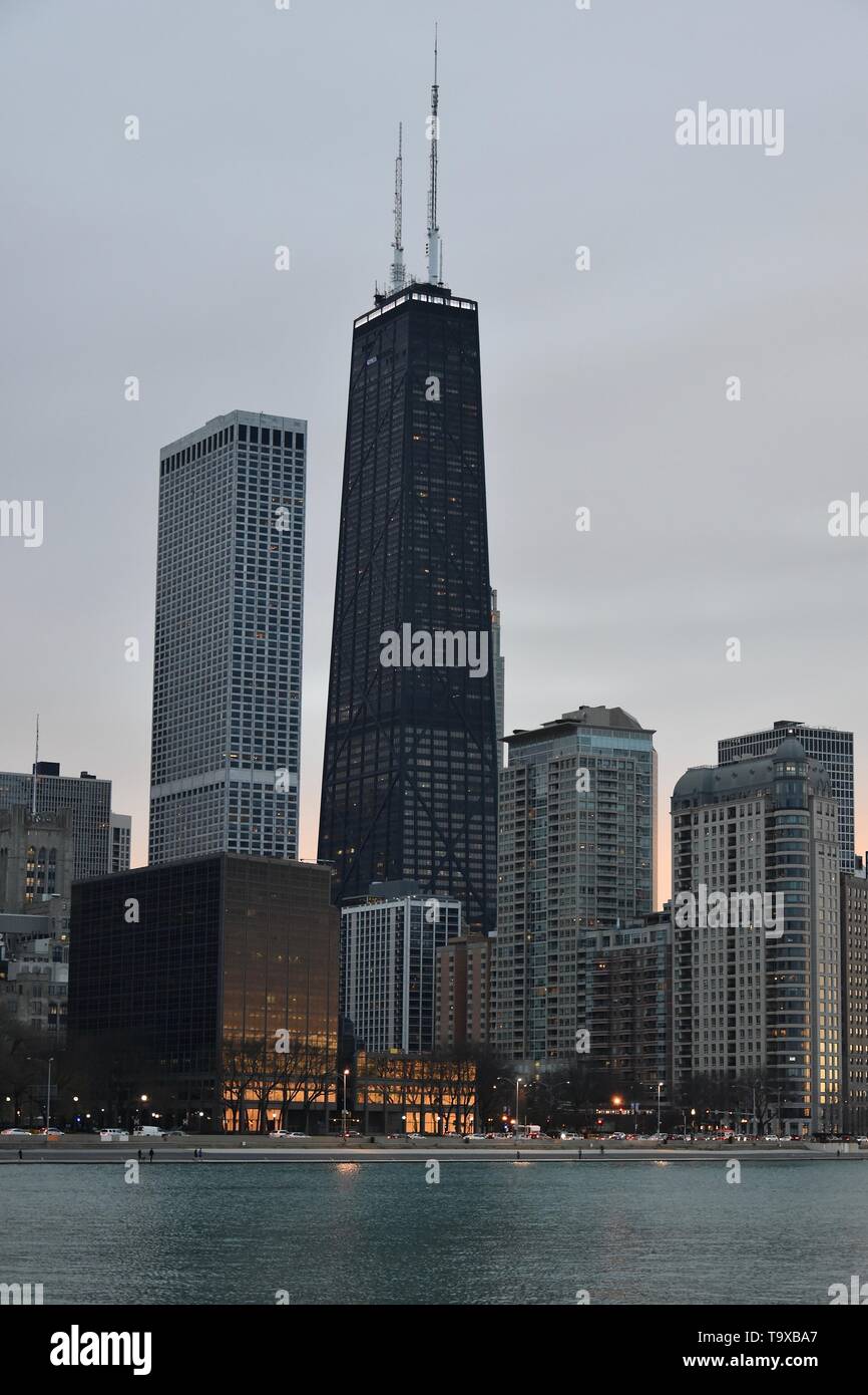 Le John Hancock Center, près de North Side, Chicago, Illinois, États-Unis d'Amérique Banque D'Images